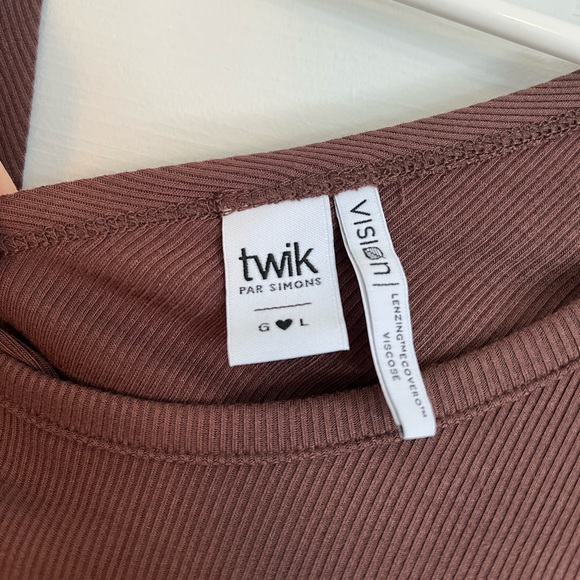 Twik cropper t-shirt - brown - large - Picture 3 of 3